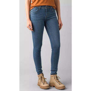 NWT WOMENS PRANA JEANS Soma Jean Skinny Classic Blue Stretch $139 Size 6